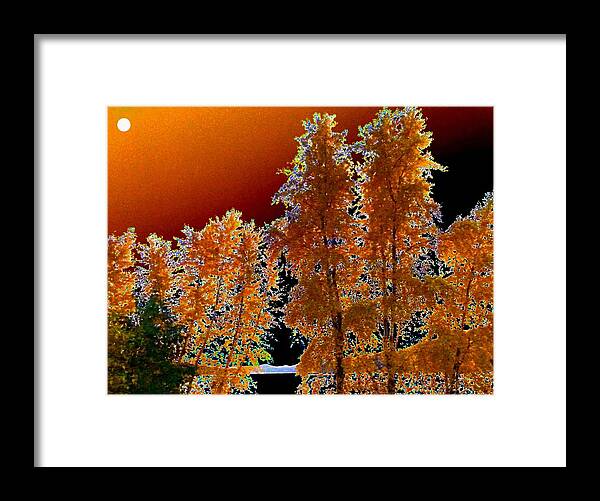 Moonglow Brilliance Framed Print featuring the digital art Moonglow Brilliance by Will Borden