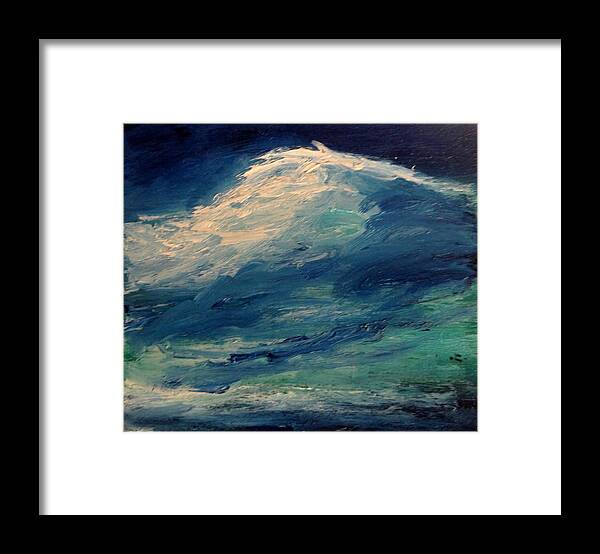 Wave Framed Print featuring the painting Moonlight by Fred Wilson