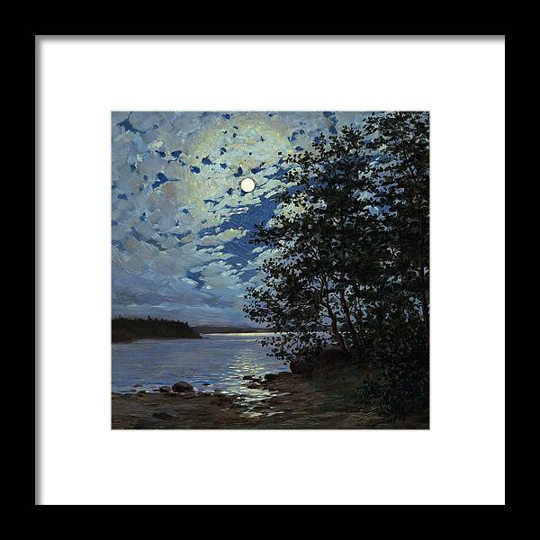 Thure Sundell Framed Print featuring the painting Moonlight by MotionAge Designs