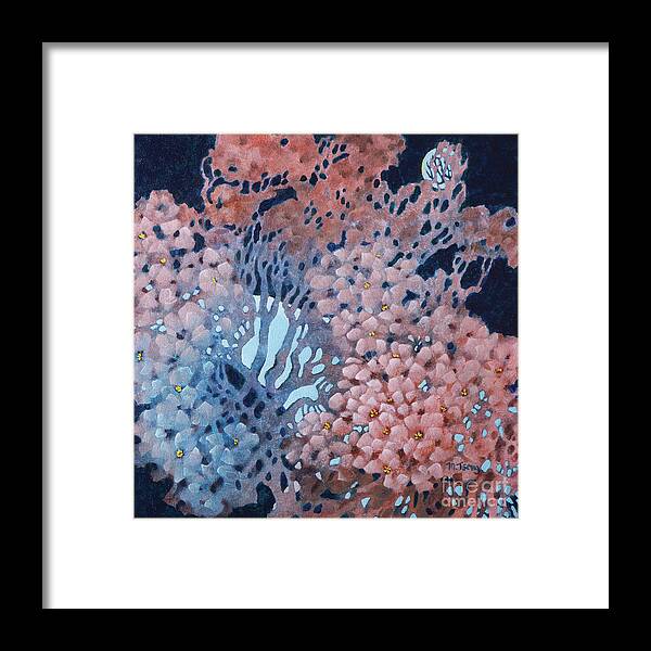 Blossoms Framed Print featuring the painting Moonriver by Milly Tseng