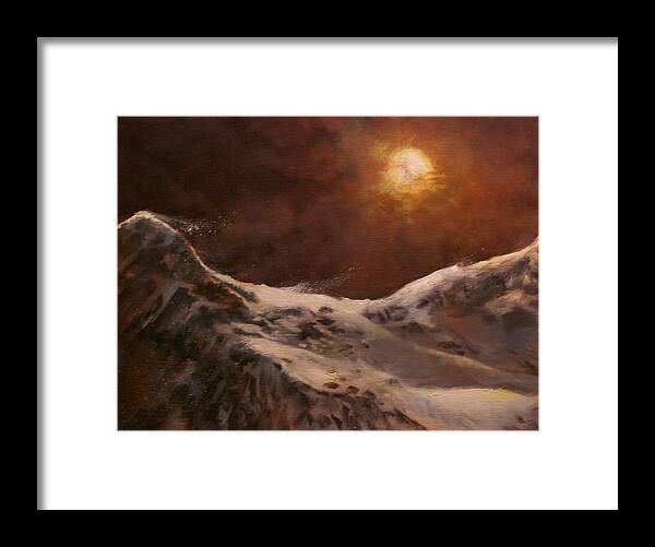  Impressionist Painting Framed Print featuring the painting Moonscape by Tom Shropshire