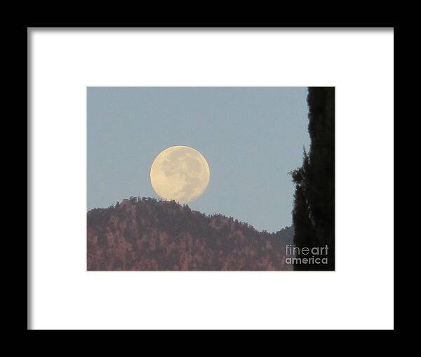 Moonset Framed Print featuring the photograph Moonset 3 by Randall Weidner