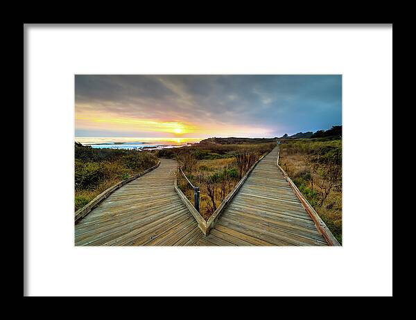 Cambria Framed Print featuring the photograph Moonstone Beach Path by R Scott Duncan