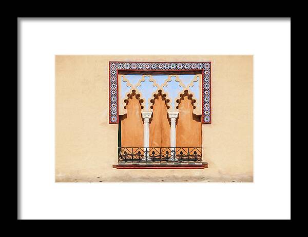 Arabic Framed Print featuring the photograph Moorish Window II by David Letts