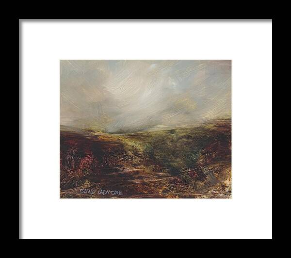 Moorland Framed Print featuring the painting Moorland 76 by David Ladmore