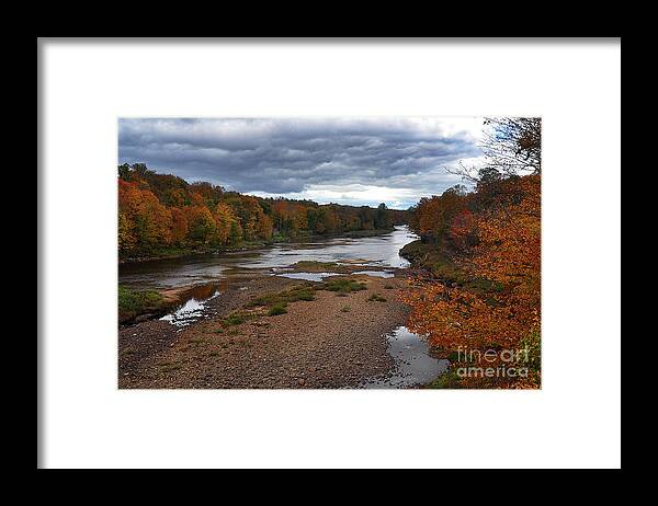 Diane Berry Framed Print featuring the photograph Moose River Autumn by Diane E Berry