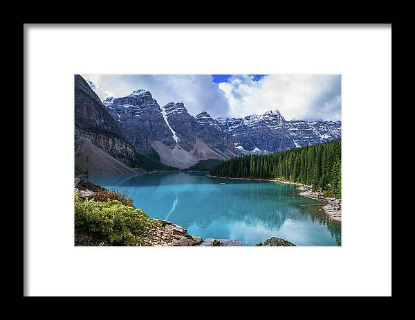 Banff Framed Print featuring the photograph Moraine Lake by Thomas Nay
