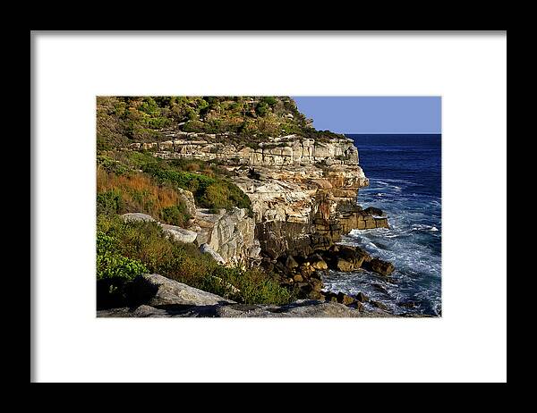 Nature Framed Print featuring the photograph More Of North Head Cliff by Miroslava Jurcik