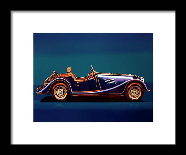 Morgan Roadster Framed Print featuring the painting Morgan Roadster 2004 Painting by Paul Meijering