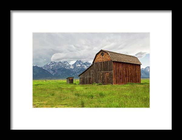Tetons Framed Print featuring the photograph Mormon Row Barn by Nancy Dunivin