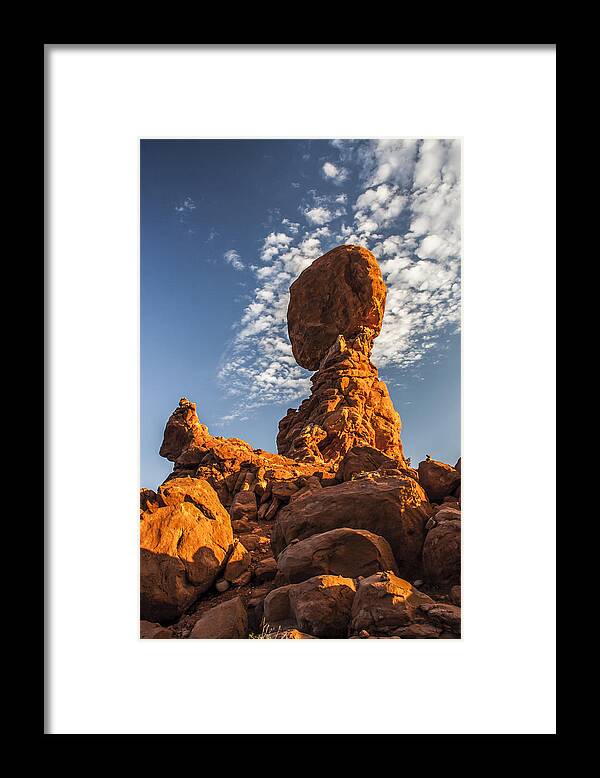 Arches National Park Framed Print featuring the photograph Morning at Balance Rock by Doug Scrima
