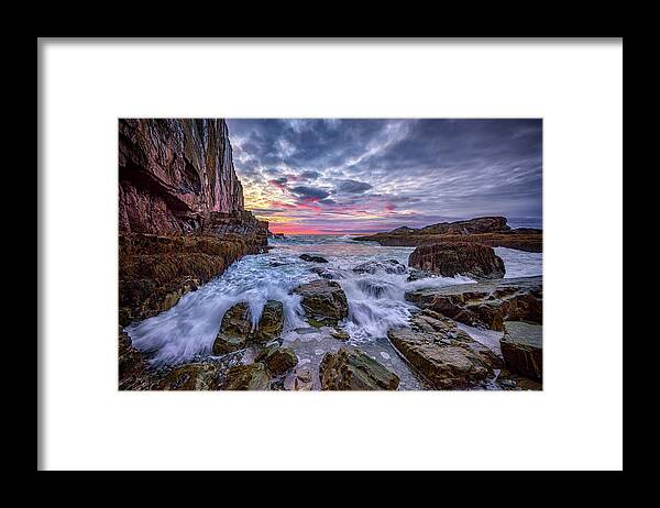 Sunrise Framed Print featuring the photograph Morning at Bald Head Cliff by Rick Berk