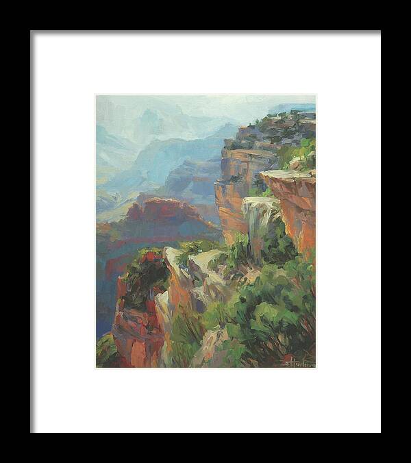 Southwest Framed Print featuring the painting Morning at Hopi Point by Steve Henderson