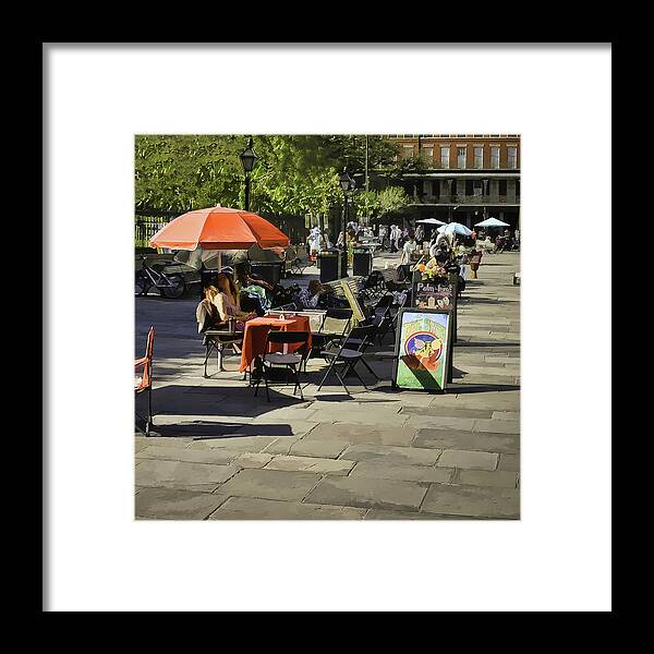 Greg Jackson Framed Print featuring the photograph Morning at Jackson Square - New Orleans - 1b by Greg Jackson