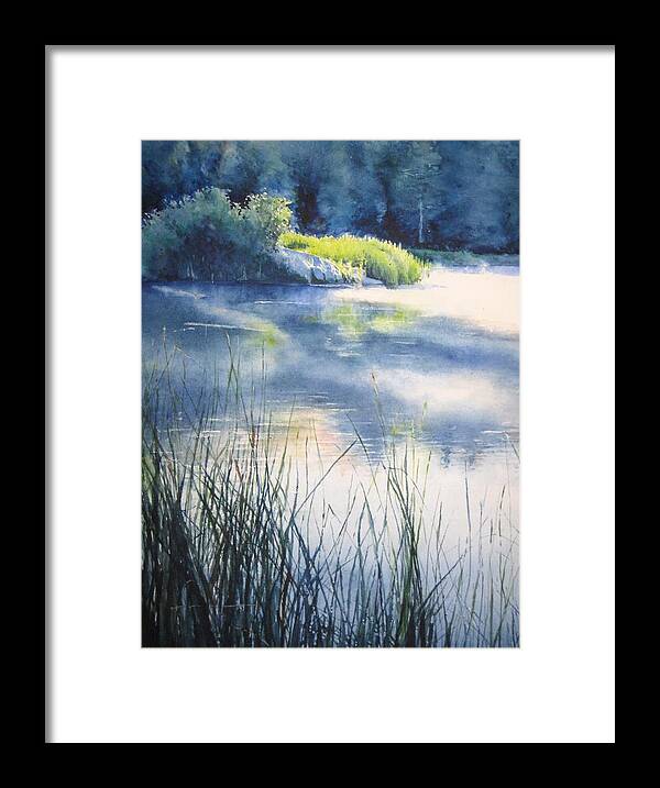 Landscape Framed Print featuring the painting Morning by Barbara Pease