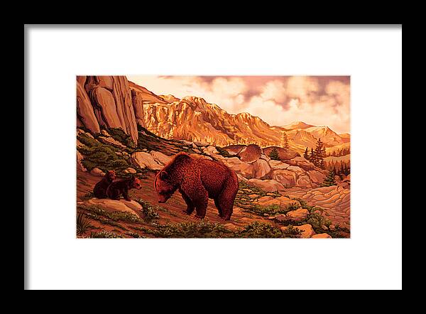 Nature Framed Print featuring the painting Morning Breakfast by Hans Neuhart