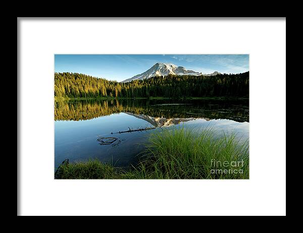 Mount Rainier Framed Print featuring the photograph Morning Calm by Beve Brown-Clark Photography