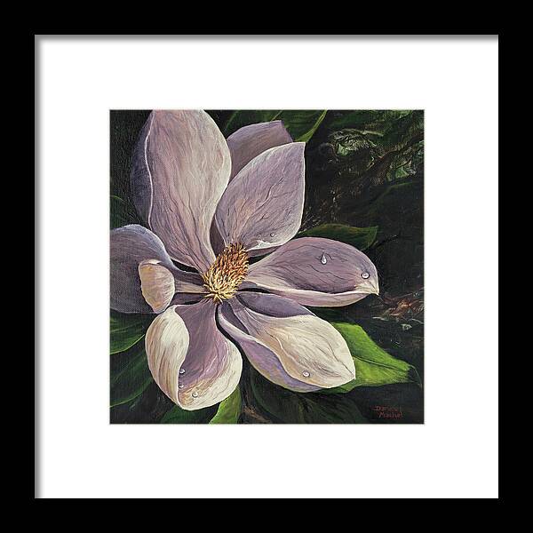 Flower Framed Print featuring the painting Morning Dew by Darice Machel McGuire