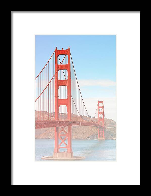Golden Gate Bridge Framed Print featuring the photograph Morning has broken - Golden Gate Bridge San Francisco by Alexandra Till