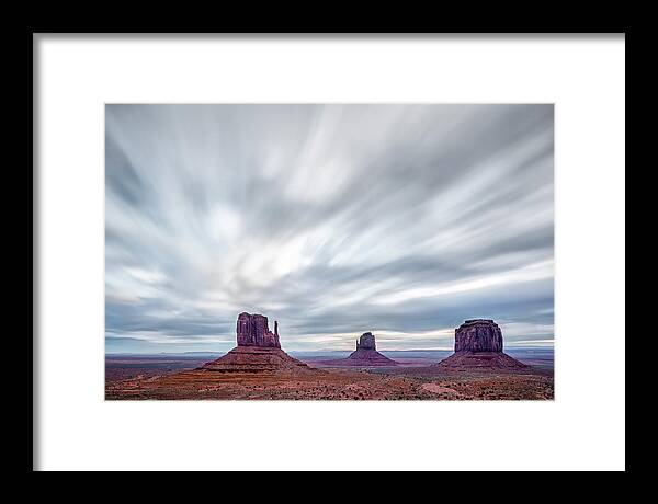 America Framed Print featuring the photograph Morning in Monument Valley by Jon Glaser