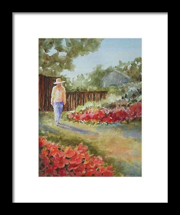 Garden Framed Print featuring the painting Morning in the Garden by Barbara Parisien