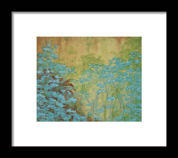 Abstract Framed Print featuring the painting Morning Light by Herb Dickinson