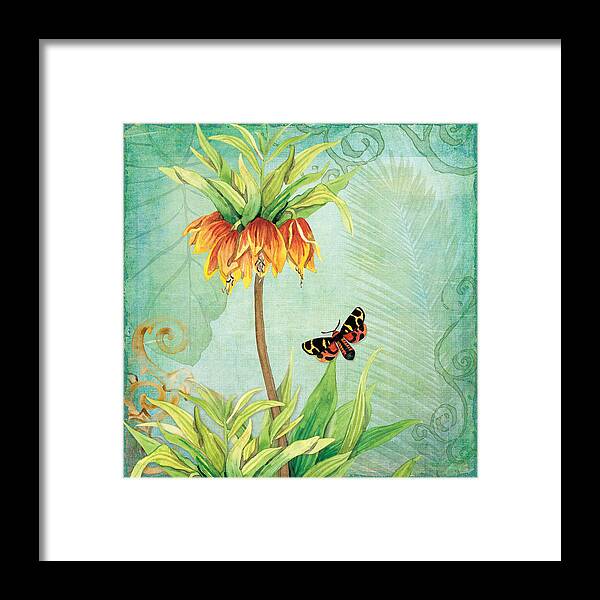 Fritallaria Framed Print featuring the painting Morning Light - Tranquility by Audrey Jeanne Roberts