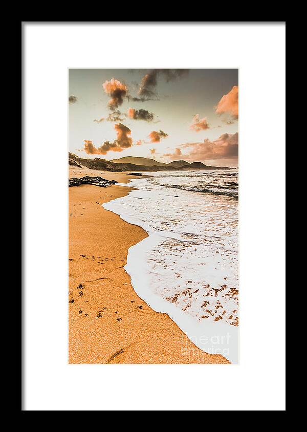 Shoreline Framed Print featuring the photograph Morning marine wash by Jorgo Photography