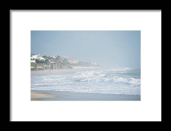 Morning Framed Print featuring the photograph Morning Mist on Vero Beach by John Black