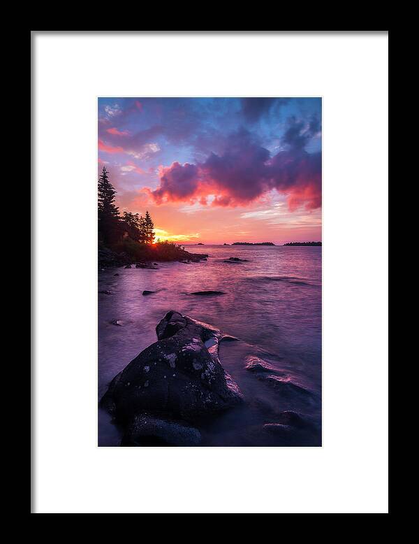 Isle Royale Framed Print featuring the photograph Morning On Isle Royale by Owen Weber
