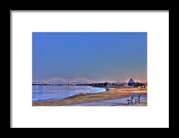 Mississippi River Bridge Framed Print featuring the photograph Morning on the Mississippi by Barry Jones