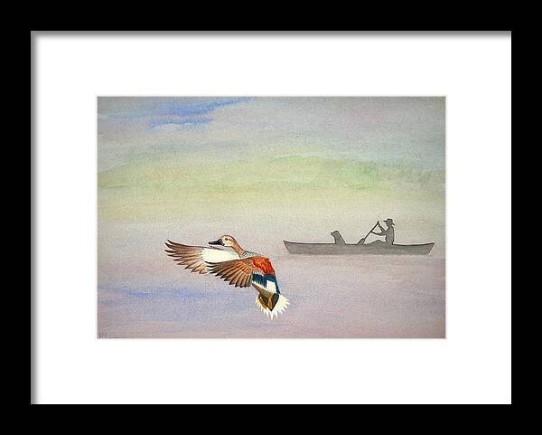 Duck Framed Print featuring the painting Morning on the Refuge by Scott Manning