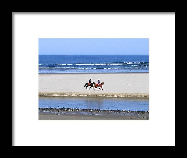 Horses Framed Print featuring the photograph Morning Ride by Will Borden