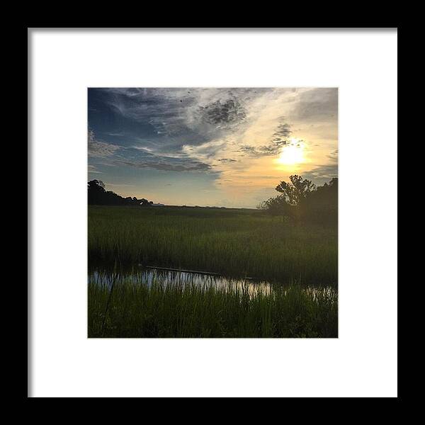 Savannah Framed Print featuring the photograph Morning. #savannah #wilmingtonisland by Laurie White