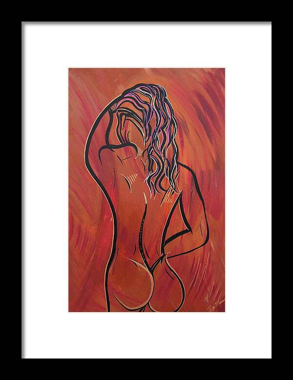 Nude Paintings Framed Print featuring the painting Morning Shower by Bill Manson
