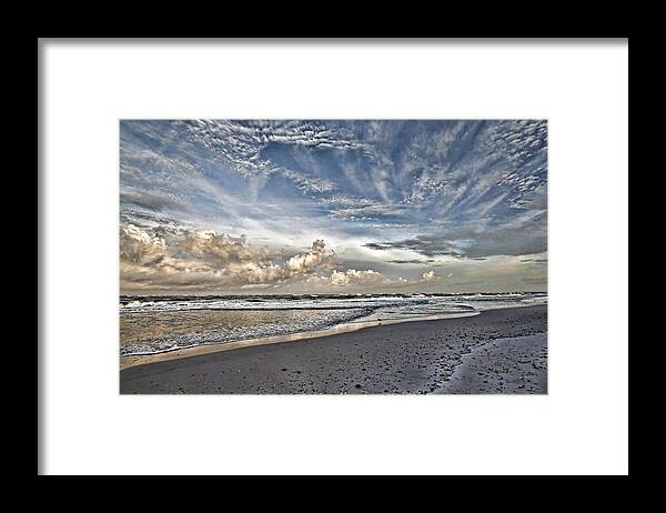 Beach Framed Print featuring the photograph Morning Sky At The Beach by HH Photography of Florida