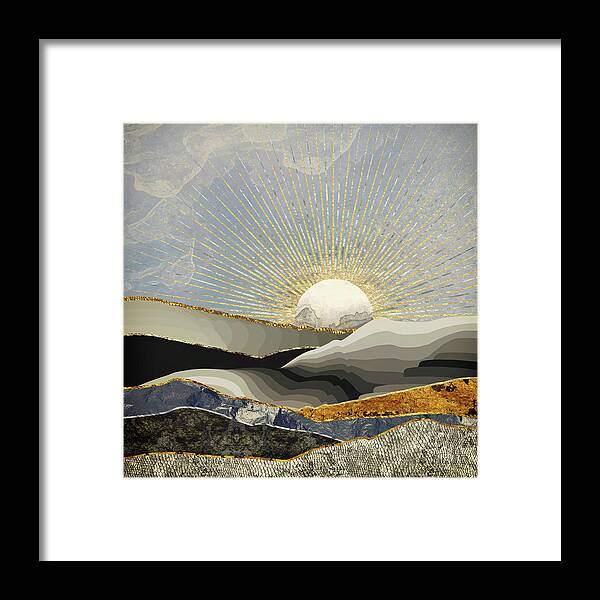 Morning Framed Print featuring the digital art Morning Sun by Katherine Smit