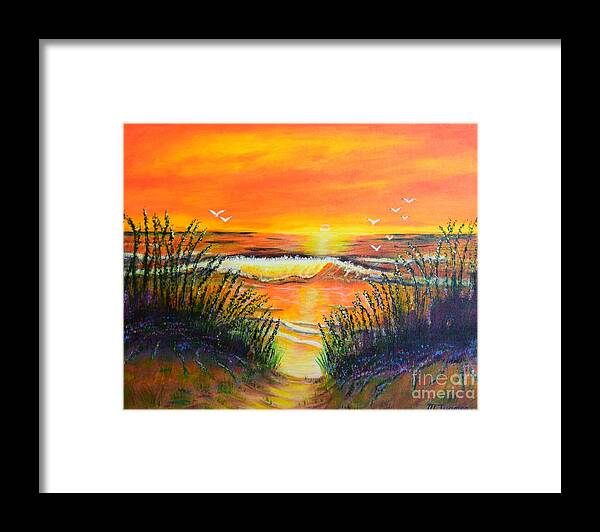 Sunrise Framed Print featuring the painting Morning Sun by Melvin Turner