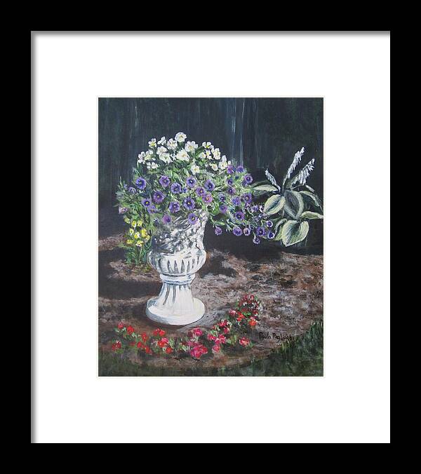 Flowers Framed Print featuring the painting Morning Sunlight by Paula Pagliughi