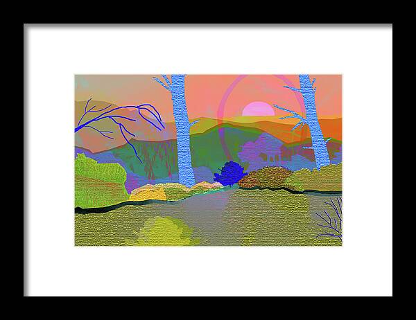 Digital Framed Print featuring the digital art Morning Sunrise by Rod Whyte