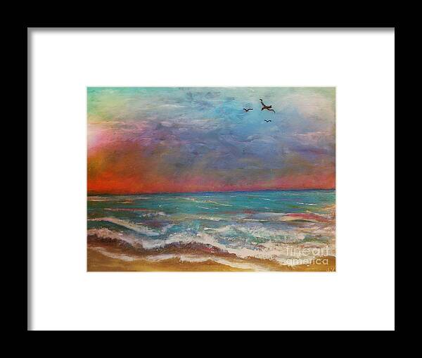 Landscape Framed Print featuring the painting Morning Sunrise by Vickie Scarlett-Fisher