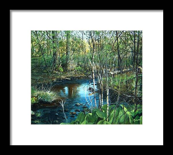 Landscape Framed Print featuring the painting Morning Surprise by William Brody