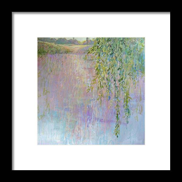 Landscape Framed Print featuring the painting Morning Willows by Dale Witherow