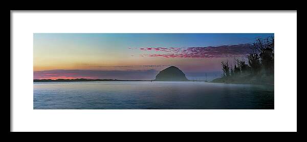 Nature Framed Print featuring the photograph Moro Bay Calm pano by Denise Dube