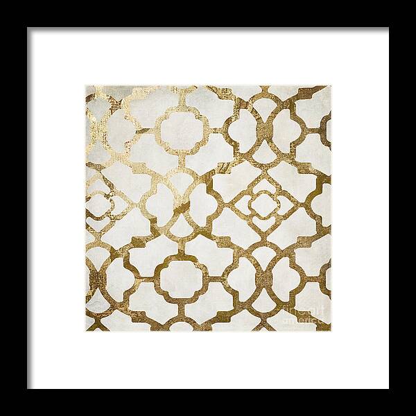 Gold Framed Print featuring the painting Moroccan Gold I by Mindy Sommers