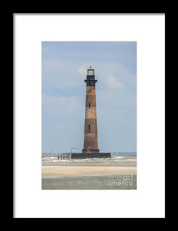 Morris Island Lighthouse Framed Print featuring the photograph Morris Island Lighthouse in Charleston SC by Dale Powell