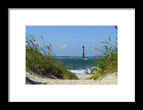 Folly Beach Framed Print featuring the photograph Morris Island Lighthouse Walkway by Jennifer White