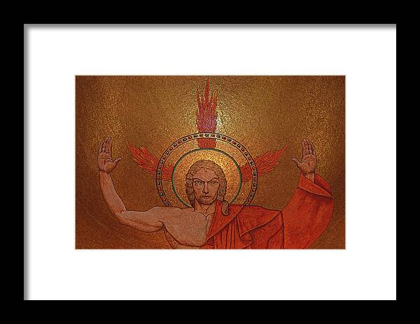 Christ Framed Print featuring the photograph Mosaic of Christ in Majesty by Ronda Ryan