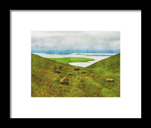 Iceland Framed Print featuring the digital art Mosquito Lake by Frans Blok