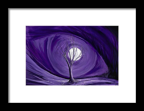 Purple Framed Print featuring the painting Mote by David Junod